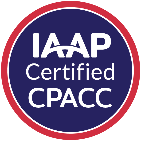 IAAP Certified Professionals in Accessibility Core Competencies (CPACC) badge